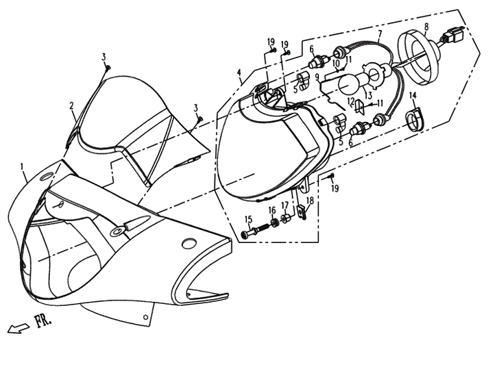 Pegasis 150 Headlight Parts